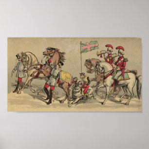 Vintage Horses in a Circus Poster