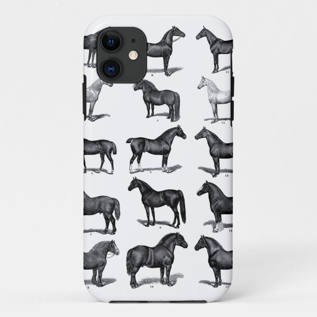 Vintage Horses iPhone Case (Back)
