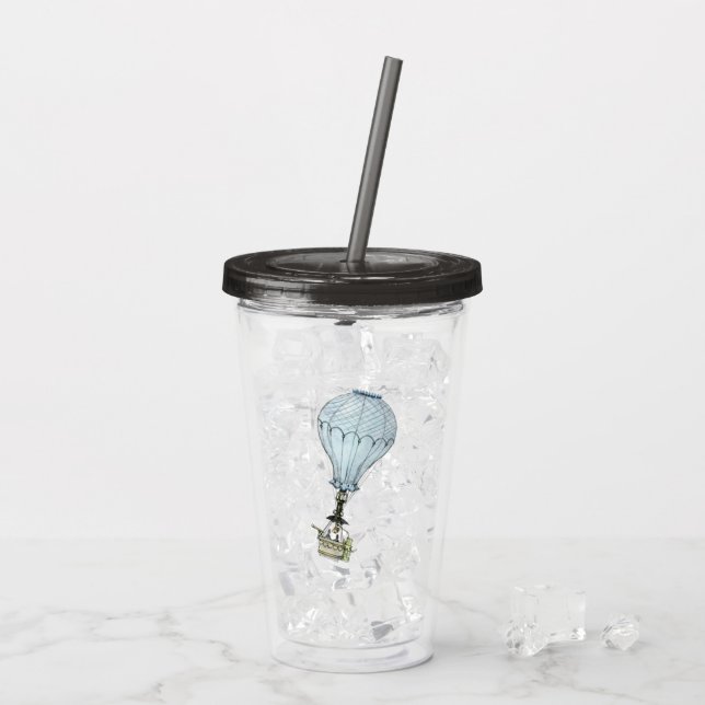 Vintage Hot Air Balloon Acrylic Tumbler (Back Ice)