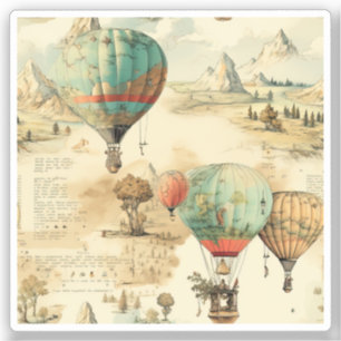 Vintage Hot Air Balloon in a Serene Landscape (10)