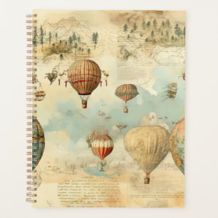 Vintage Hot Air Balloon in a Serene Landscape (11) Planner