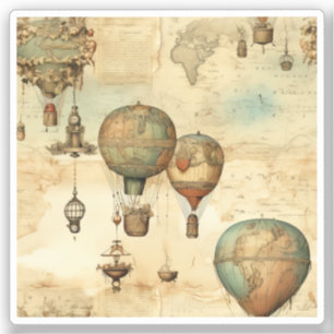 Vintage Hot Air Balloon in a Serene Landscape (12)