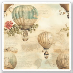 Vintage Hot Air Balloon in a Serene Landscape (9)