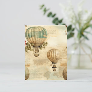 Vintage Hot Air Balloon in a Serene Landscape (9) Postcard