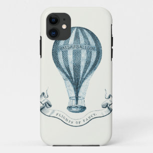 Vintage Hot Air Balloon in Blue iPhone 5 Case
