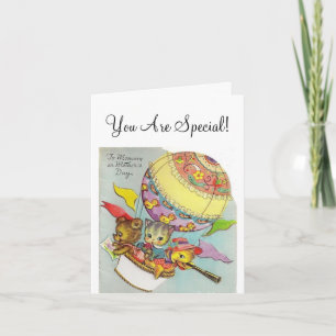 Vintage Hot Air Balloon Mother's Day Card