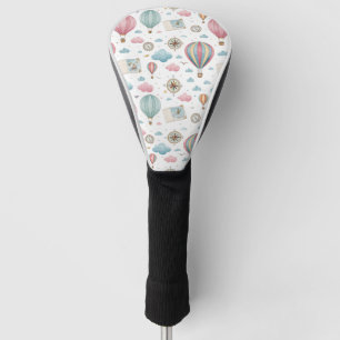 Vintage Hot Air Balloon Pattern (1) Golf Head Cover