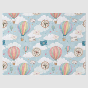 Vintage Hot Air Balloon Pattern (2) Tissue Paper