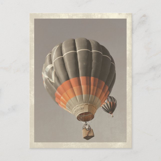 Vintage Hot Air Balloon Postcard (Front)
