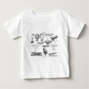 Vintage Hot Air Balloon Retro Balloons Template Baby T-Shirt