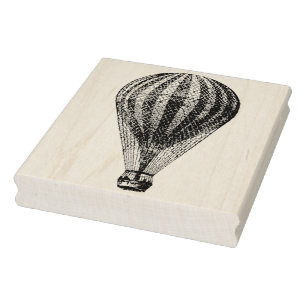 Vintage Hot Air Balloon Rubber Art Stamp