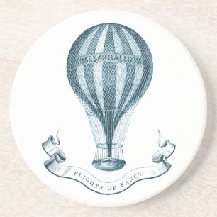 Vintage Hot Air Balloon Sandstone Coaster
