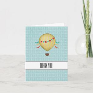 Vintage Hot Air Balloon Thank You Card