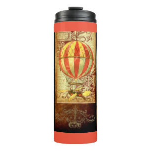 Vintage hot air balloon thermal tumbler