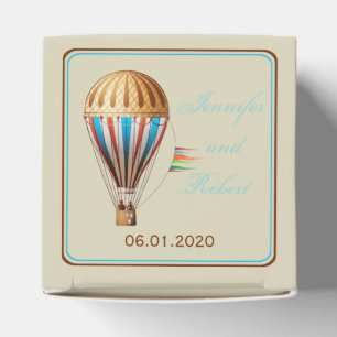 Vintage Hot Air Balloon Wedding Favour Box