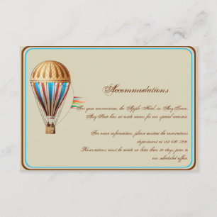 Vintage Hot Air Balloon Wedding Insert