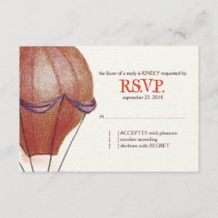 Vintage Hot Air Balloon Wedding RSVP