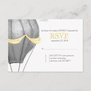 Vintage Hot Air Balloon Wedding RSVP