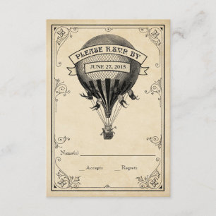 Vintage Hot Air Balloon Wedding RSVP
