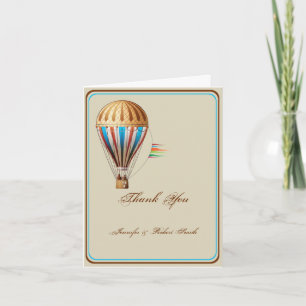 Vintage Hot Air Balloon Wedding Thank You