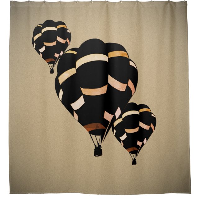 Vintage Hot Air Balloons Shower Curtain (Front)