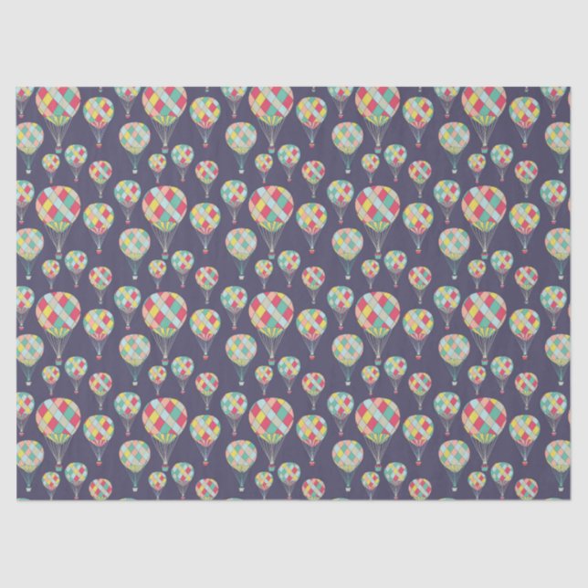 VINTAGE HOT AIR BALLOONS TISSUE PAPER (Front)