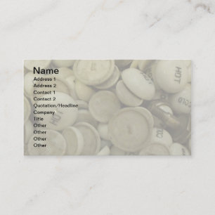 Vintage Hot and Cold Porcelain Knobs Business Card