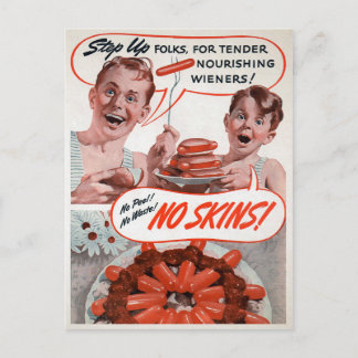 Vintage Hot Dog Ad Postcard