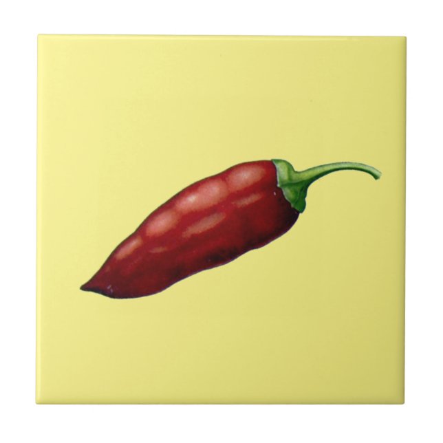 Vintage Hot Jalapeno Pepper Tile (Front)