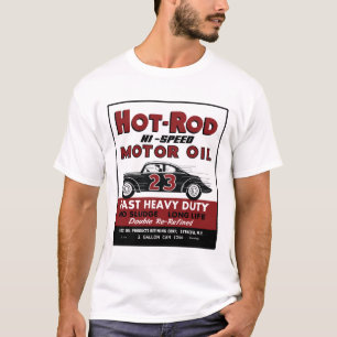 Vintage Hot-Rod Motor Oil tin can design T-Shirt