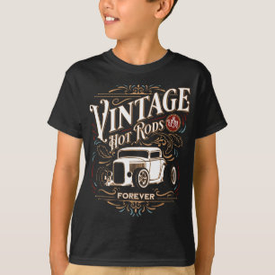 Vintage Hot Rods USA Forever Classic Car Nostalgia T-Shirt