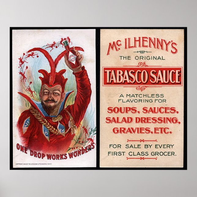 Vintage Hot Sauce Advertisement Print (Front)
