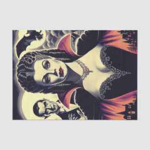 Vintage Hot Vampire Woman Tissue Paper