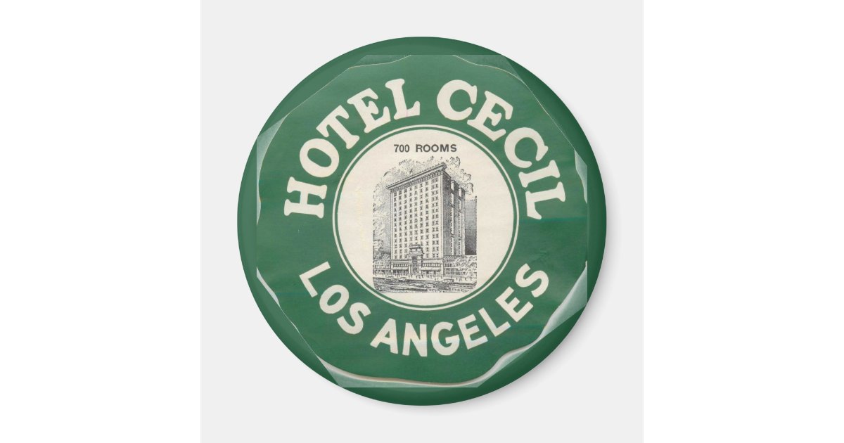 Vintage Hotel Cecil, Los Angeles, CA Magnet | Zazzle.co.uk