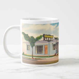 Vintage Hotel, Golden West Lodge Motel Large Coffee Mug