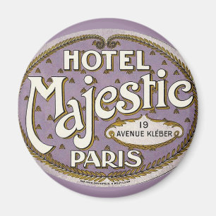 Vintage Hotel Paris, France Magnet
