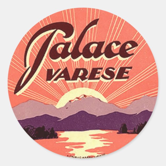 Vintage Hotel & Travel Sticker (Front)