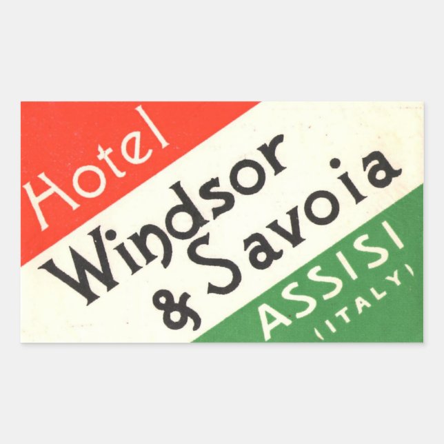 Vintage Hotel & Travel Sticker (Front)