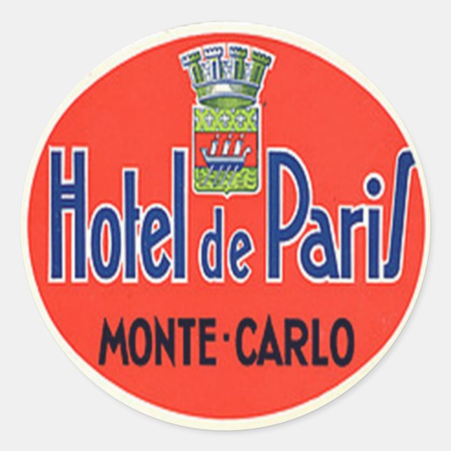 Vintage Hotel & Travel Sticker (Front)