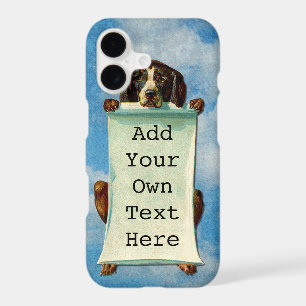 Vintage Hound Dog in a Blue Cloudy Sky