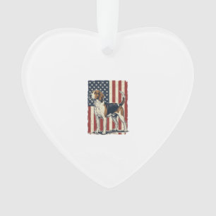 Vintage Hound Dog Patriotic Flag Vector Shirt Desi Ornament