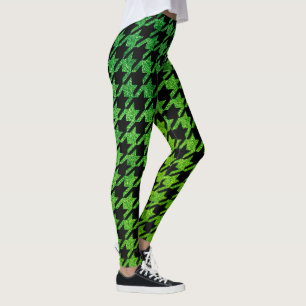 vintage houndstooth pattern leggings