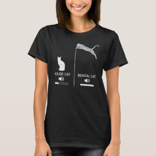 Vintage House Cat Vs Bengal Cat T-Shirt