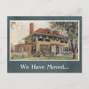 Vintage House Change of Address Postcard Template
