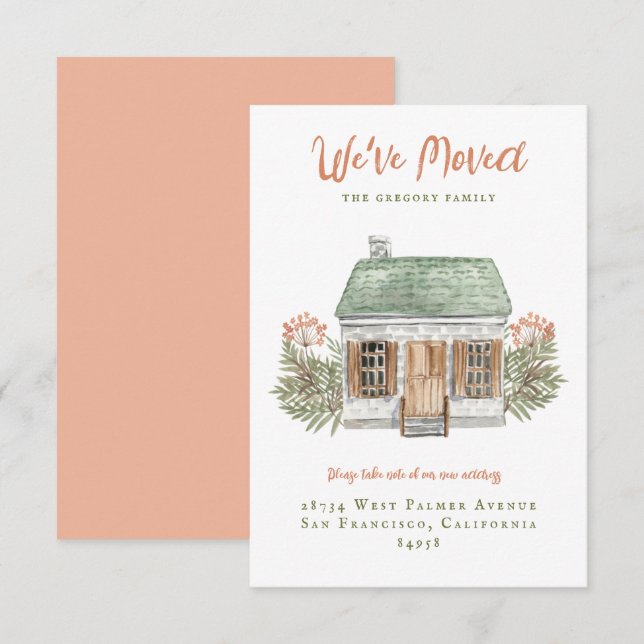 Vintage House Moving Announcement  (Front/Back)