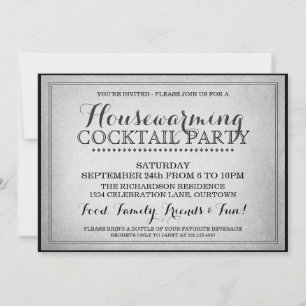 Vintage Housewarming Cocktail Party Invitation