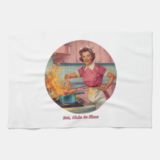 Vintage Housewife Cheeky Kitchen Design Tea Towel