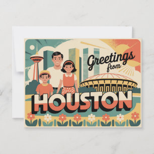 Vintage Houston Postcard Greetings from Houston