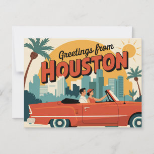Vintage Houston Postcard   Greetings from Houston