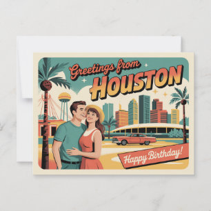 Vintage Houston Postcard Greetings from Houston
